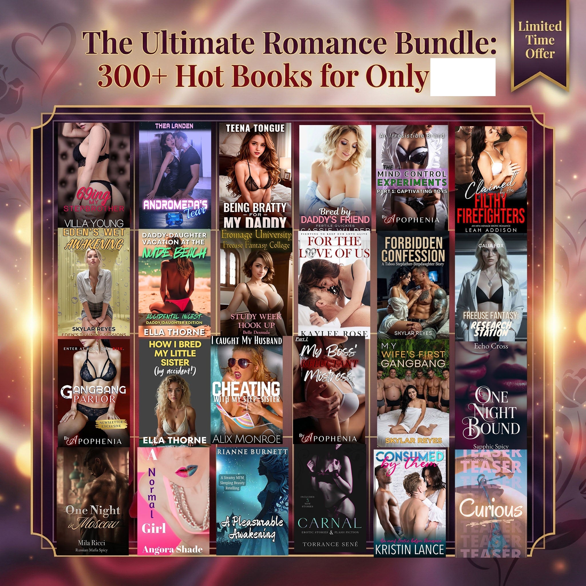 The Ultimate Romance Bundle: 300+ Hot Books for Only $50